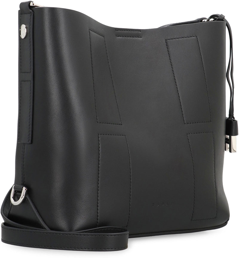 Hogan Shoulder Bag — Black Calf Leather