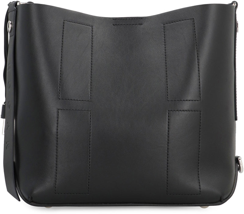 Hogan Shoulder Bag — Black Calf Leather