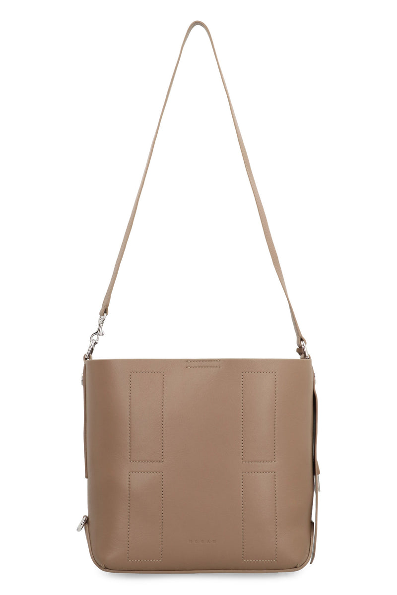 Hogan Hocket Piccola Hobo Bag — Beige Calf Leather