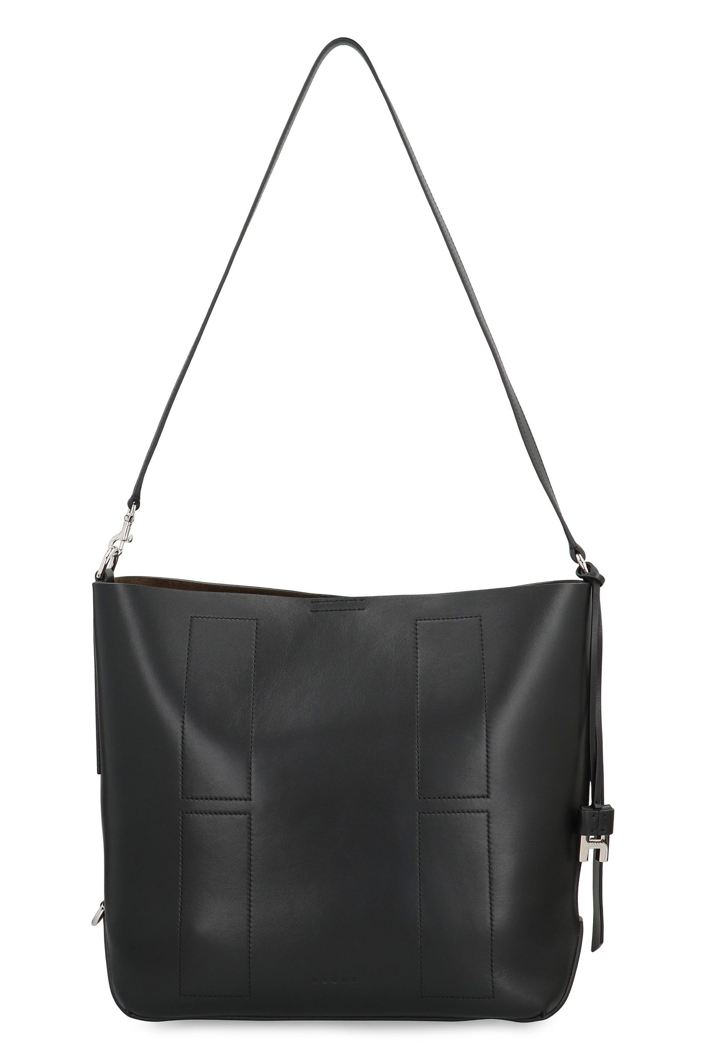 Hogan Hobo Bag — Black Leather