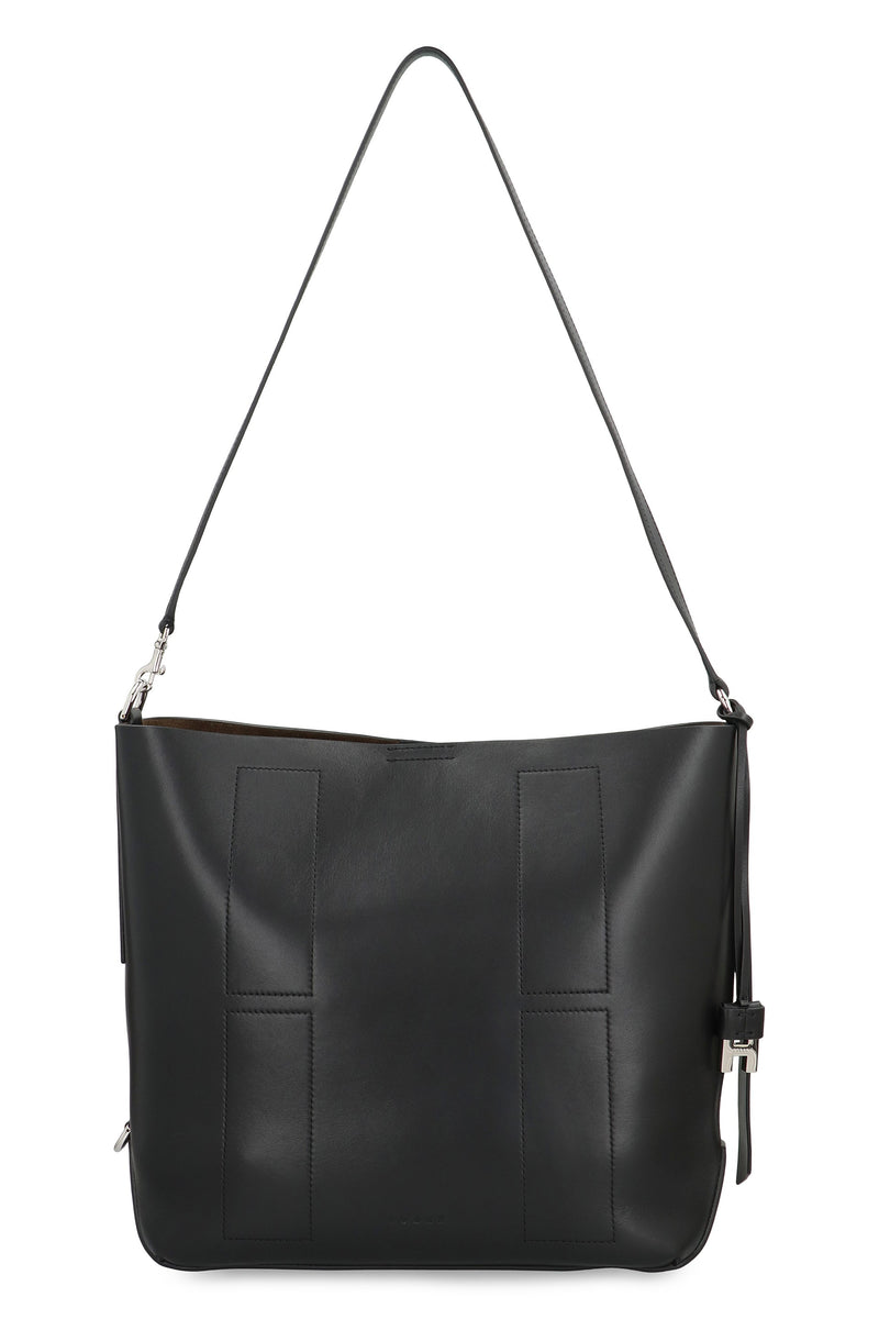 Hogan Hobo Bag — Black Leather