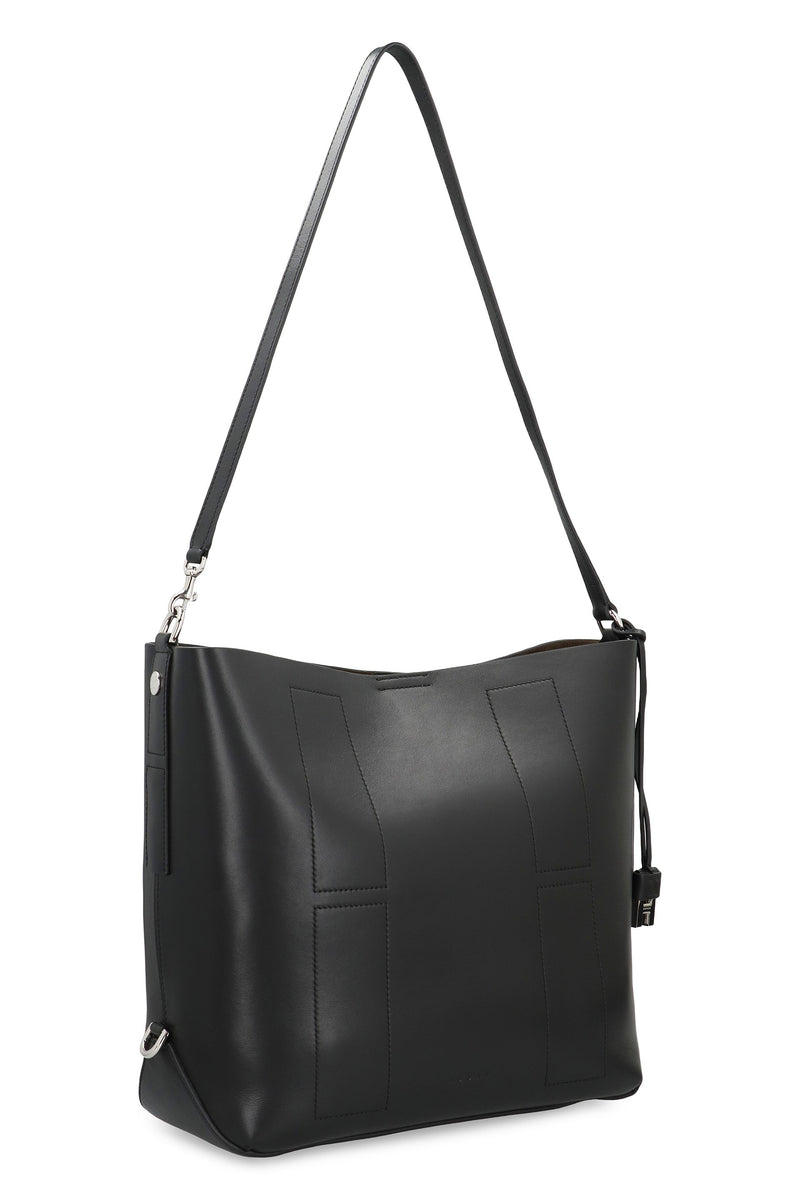 Hogan Hobo Bag — Black Leather