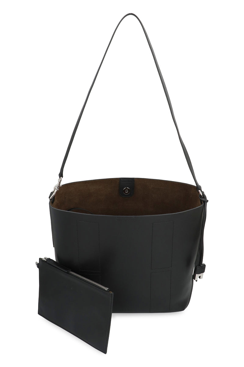 Hogan Hobo Bag — Black Leather
