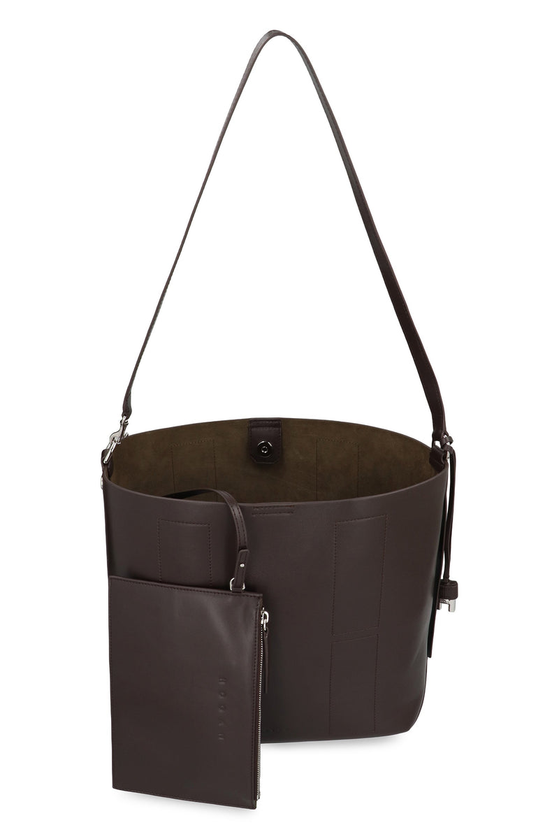 Hogan Hobo Bag — Brown Leather