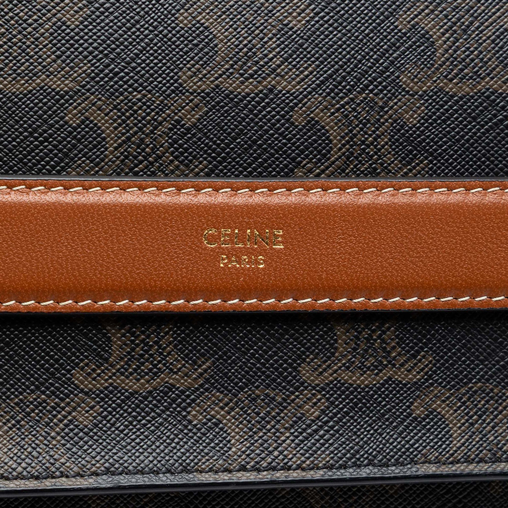 Triomphe Coated Canvas Wristlet Flap Pouch - Image 5