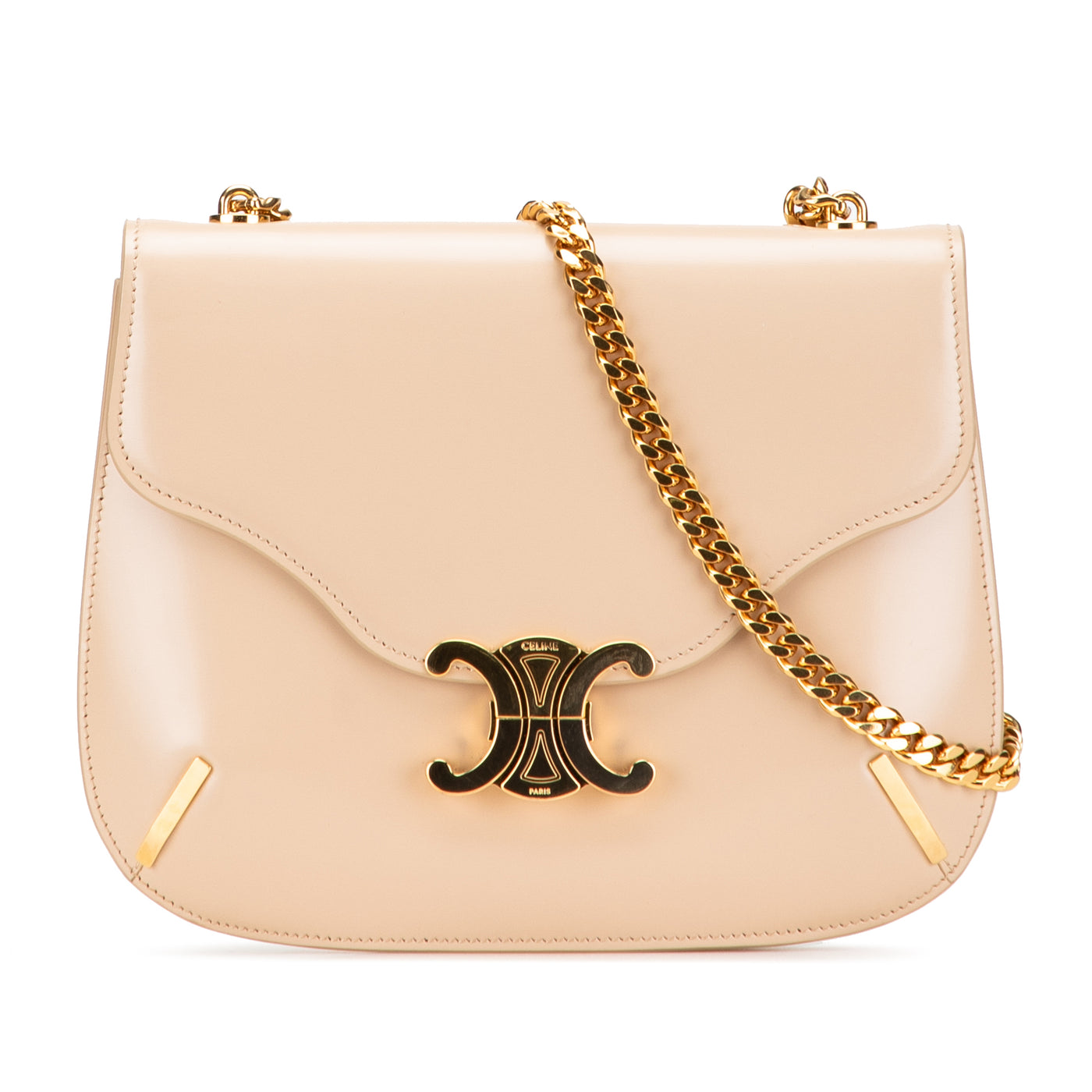 Teen Shiny Calfskin Triomphe Besace Clea Chain Crossbody - Image 1