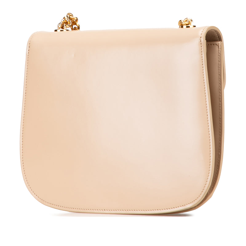 Teen Shiny Calfskin Triomphe Besace Clea Chain Crossbody - Image 2