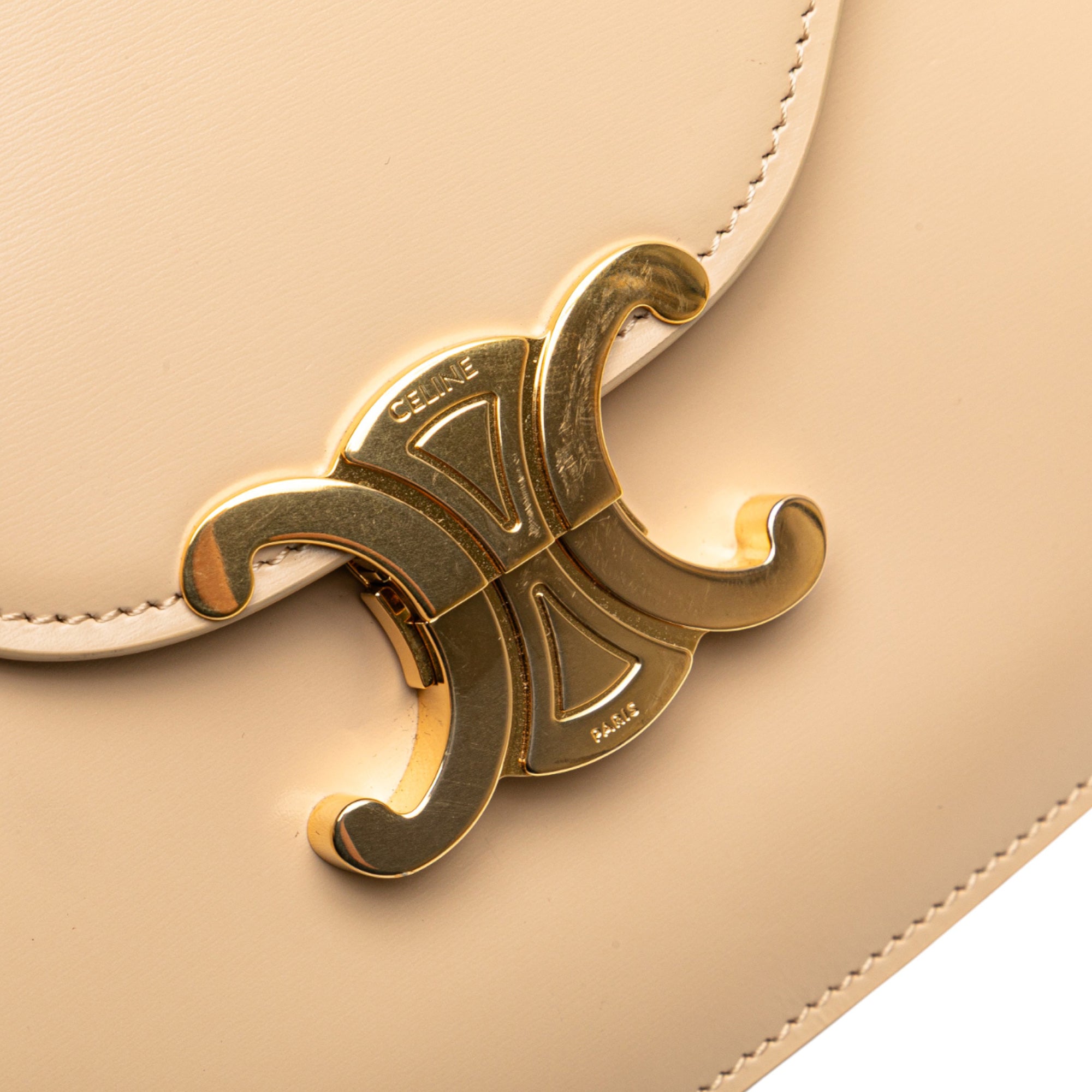 Teen Shiny Calfskin Triomphe Besace Clea Chain Crossbody - Image 8