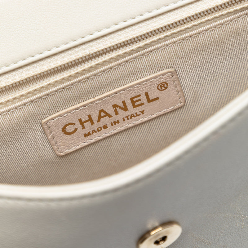 Medium Chevron Sheepskin Mademoiselle Vintage Flap - Image 5