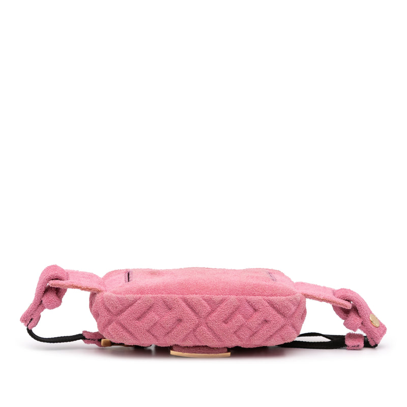 Embossed Terry Cloth FF 1974 Convertible Belt Baguette - Image 3
