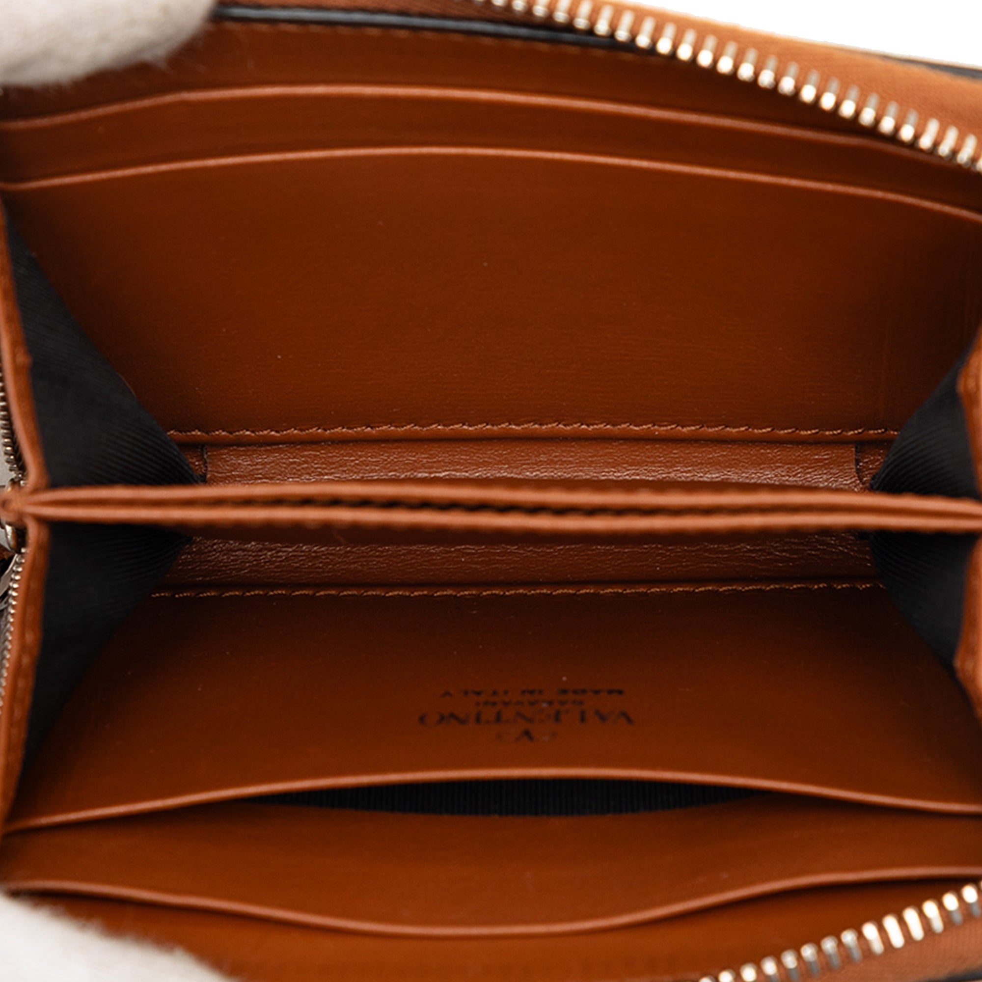Leather VLogo Wallet On Strap - Image 4