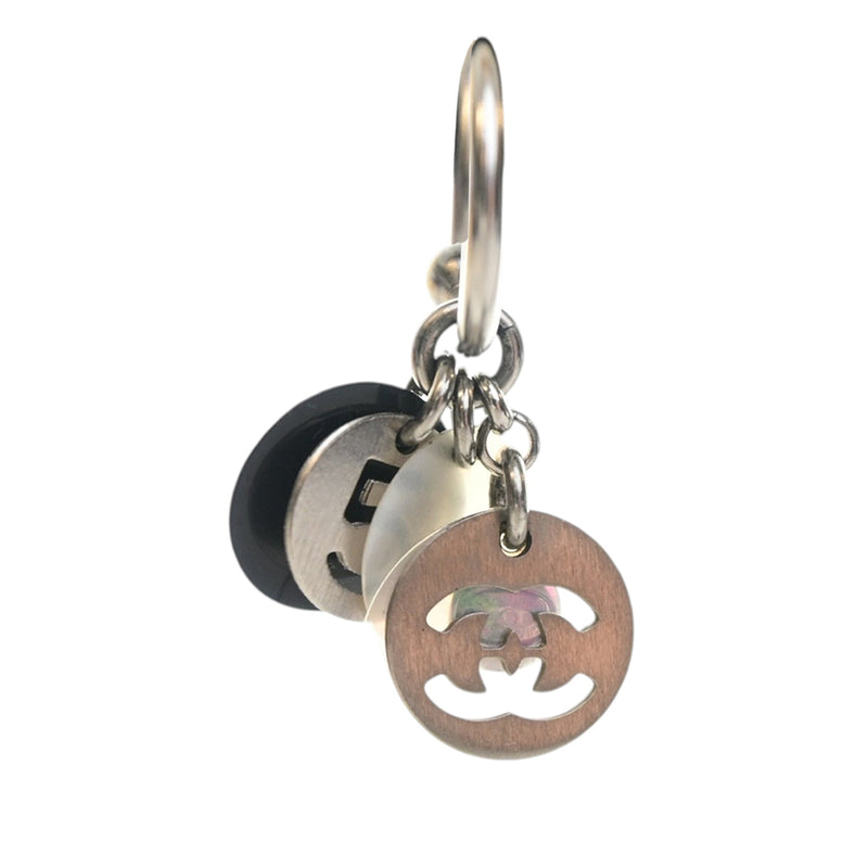 CC Brass No 5 Charms Drop Push Back Earrings - Image 4