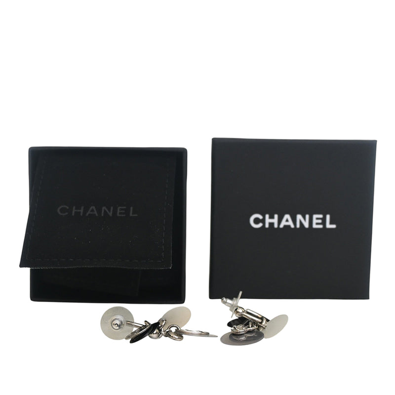 CC Brass No 5 Charms Drop Push Back Earrings - Image 6