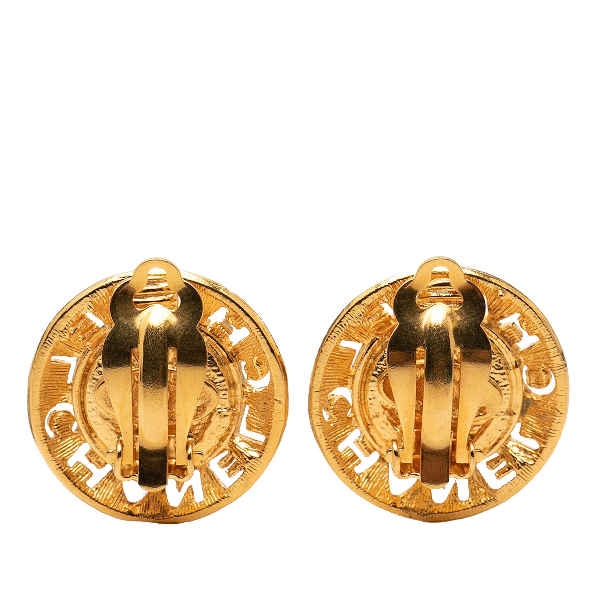 Gold Plated Faux Pearl Round Clip On Earrings - Image 2