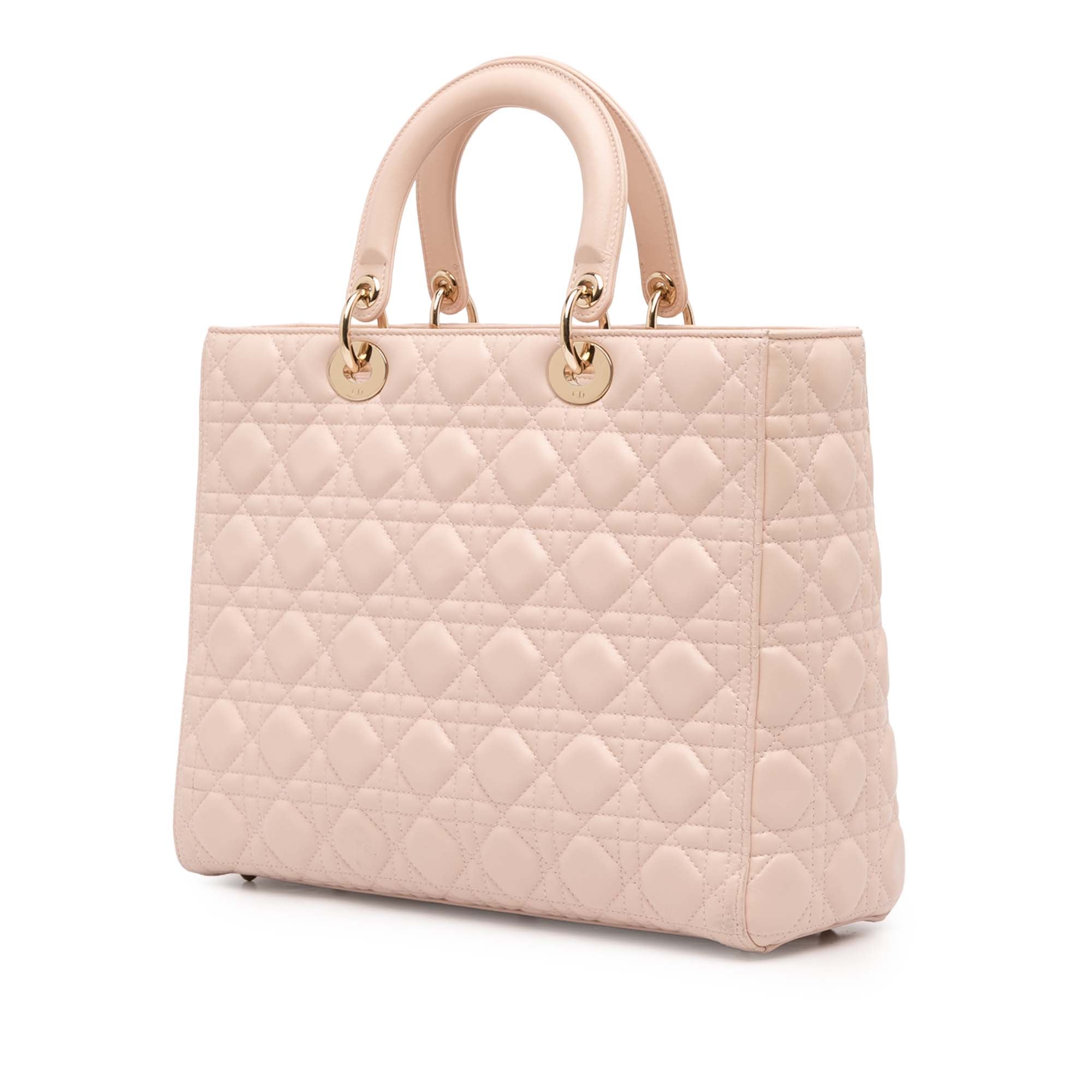Large Lambskin Cannage Lady Dior - Image 2