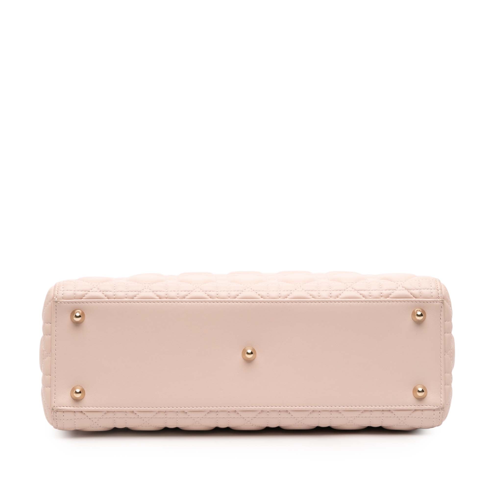 Large Lambskin Cannage Lady Dior - Image 3