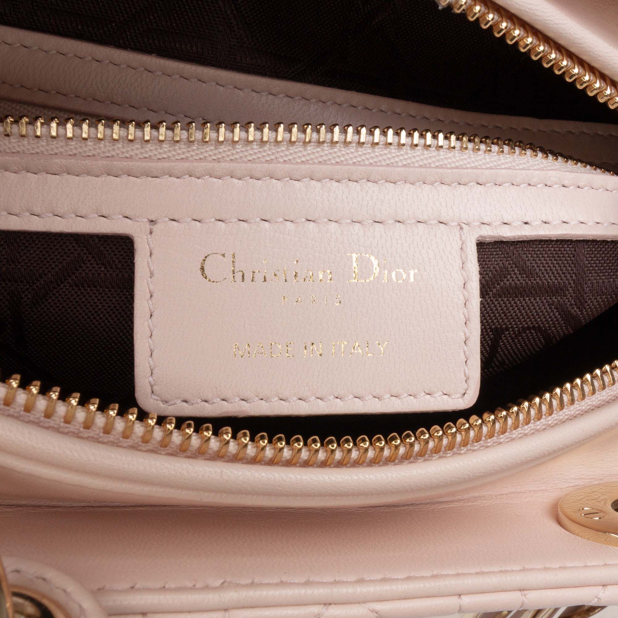 Large Lambskin Cannage Lady Dior - Image 5