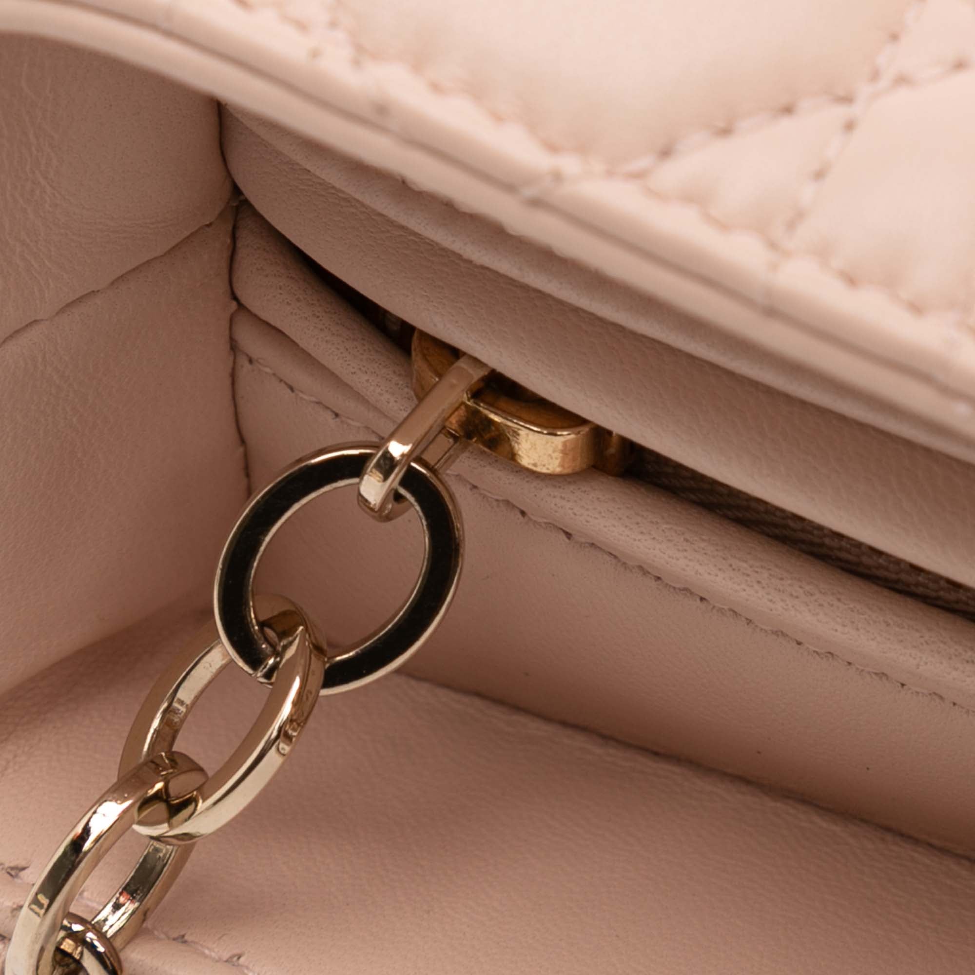 Large Lambskin Cannage Lady Dior - Image 9