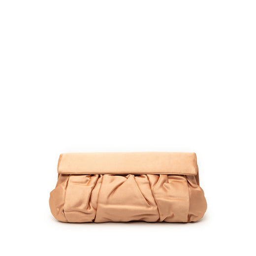 Pleated Satin Flap Clutch - Image 1