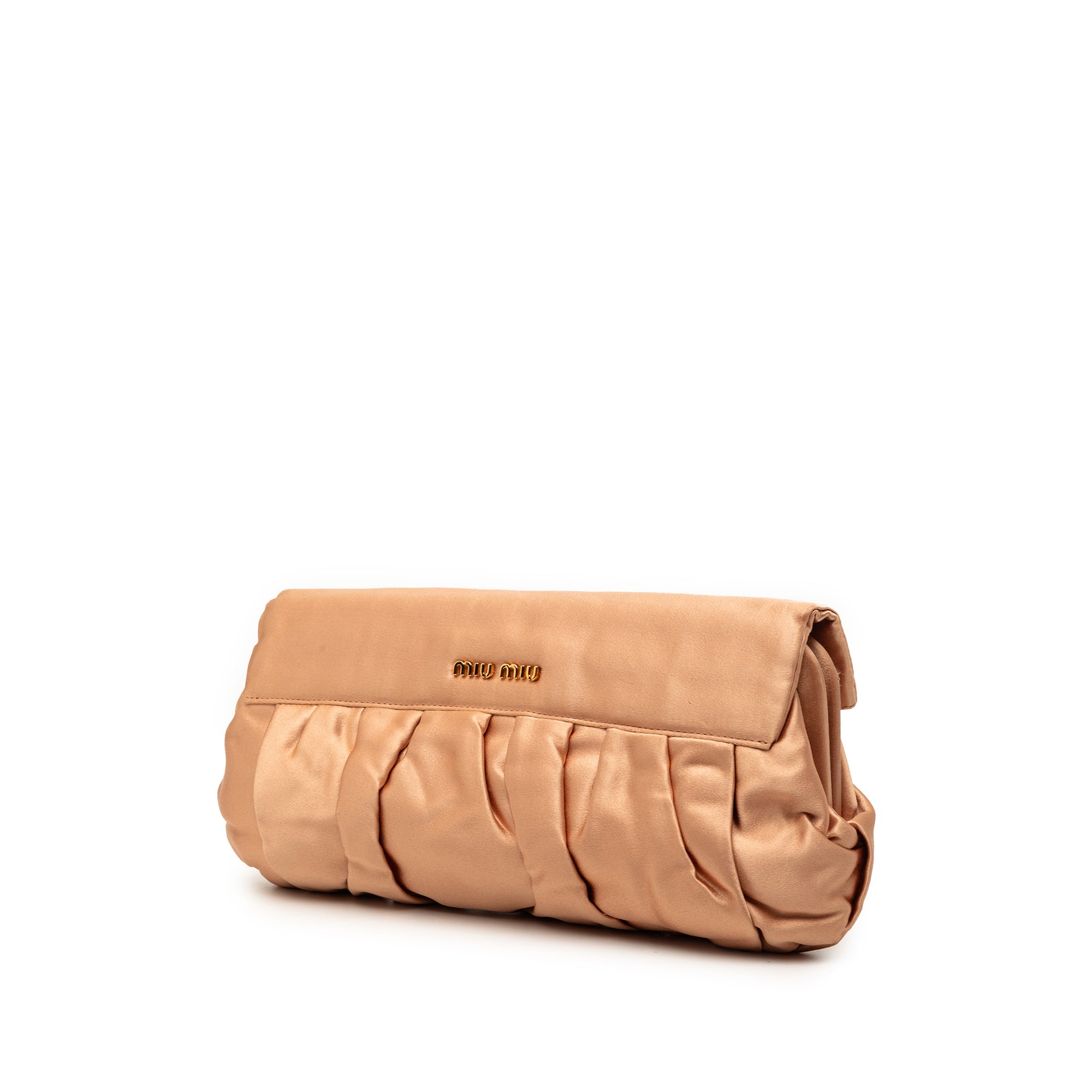 Pleated Satin Flap Clutch - Image 2