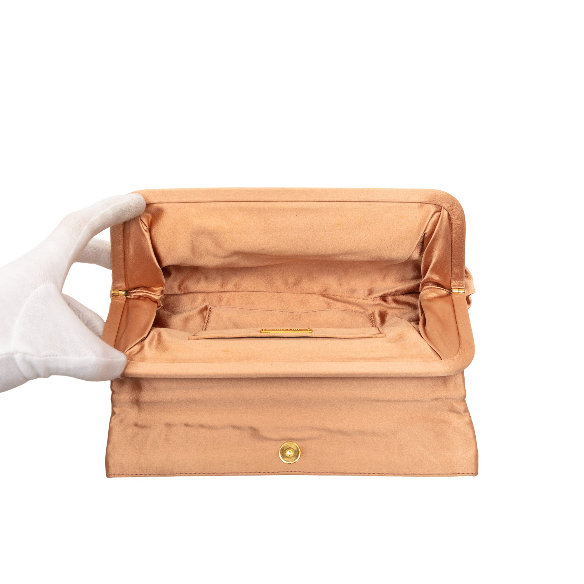 Pleated Satin Flap Clutch - Image 4