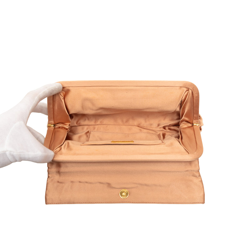 Pleated Satin Flap Clutch - Image 4