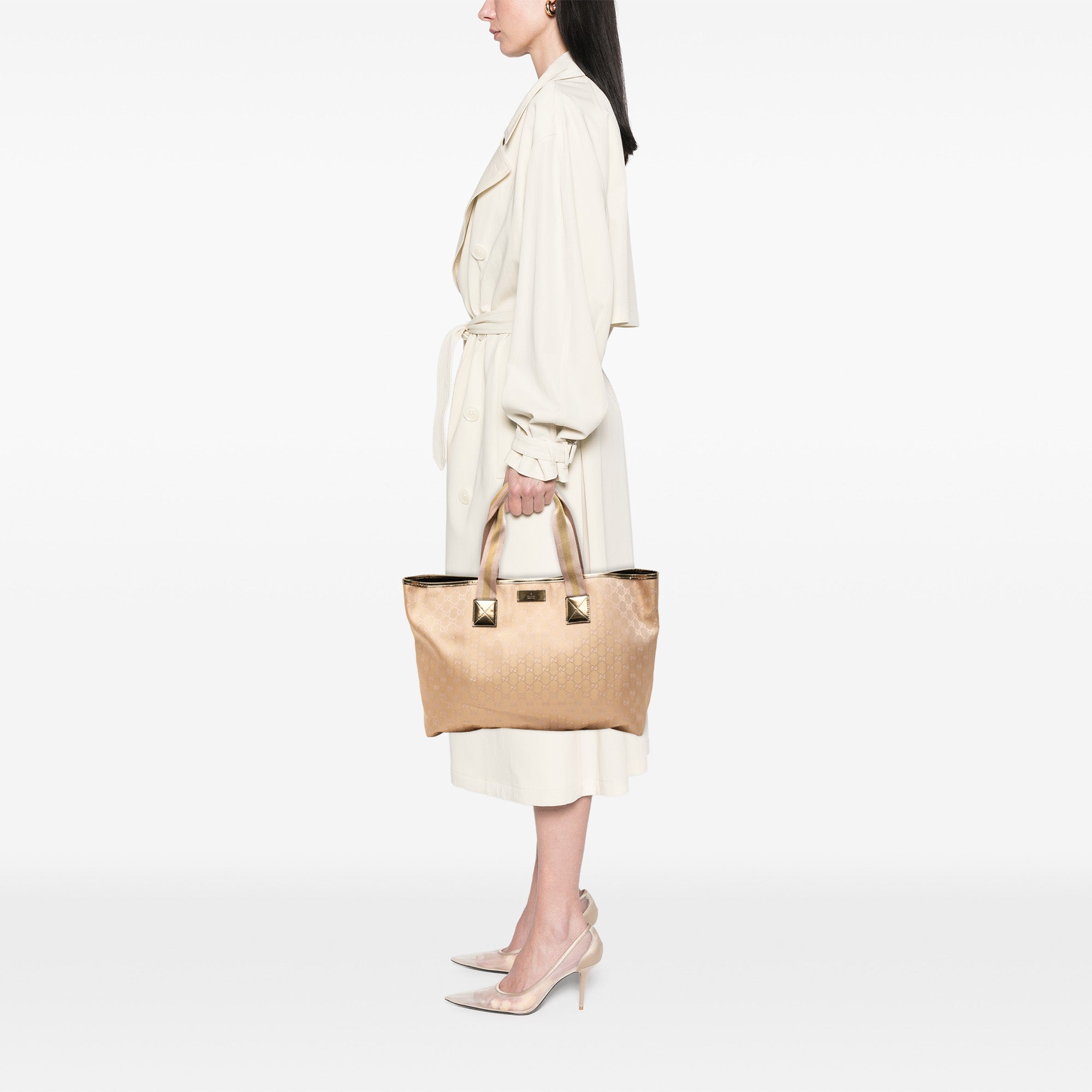 GG Canvas Web Tote - Image 7