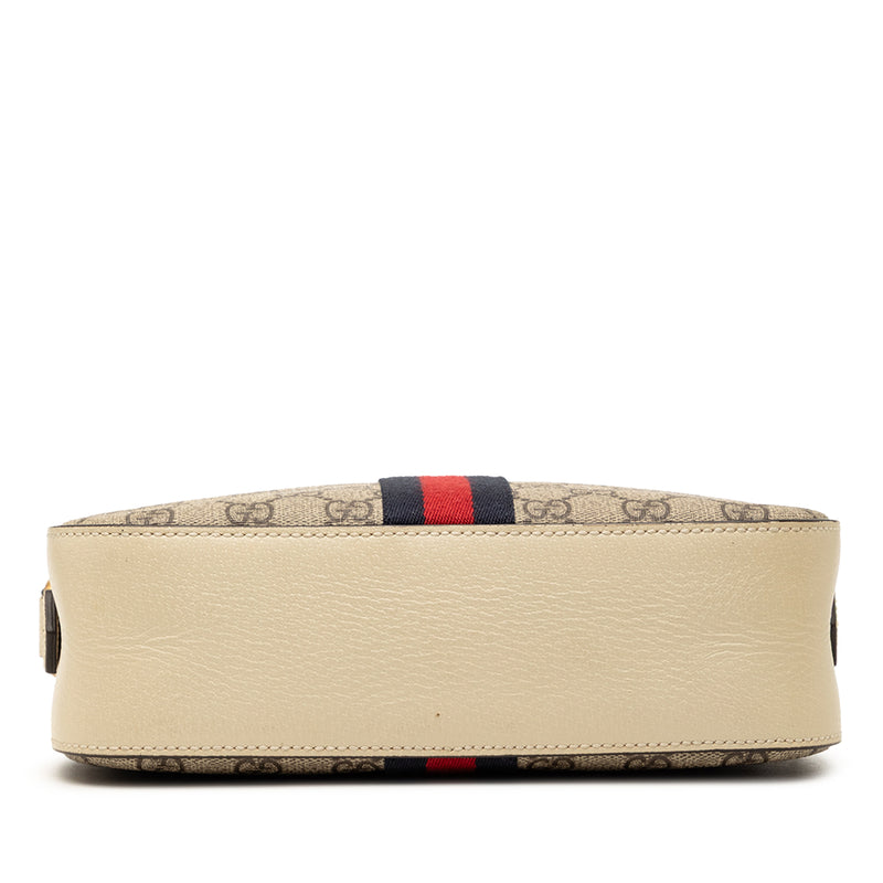 Small GG Supreme Textured Calfskin Web Ophidia Camera Bag - Image 3