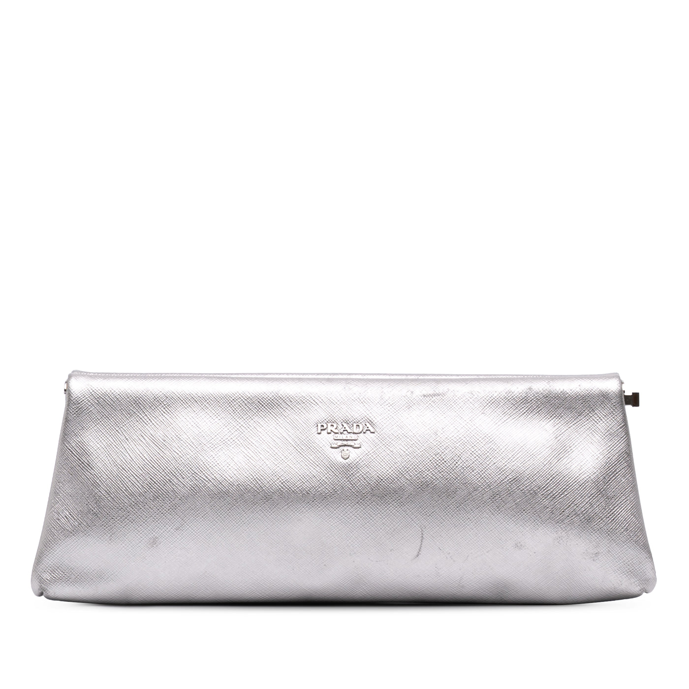 Metallic Saffiano Frame Clutch - Image 1