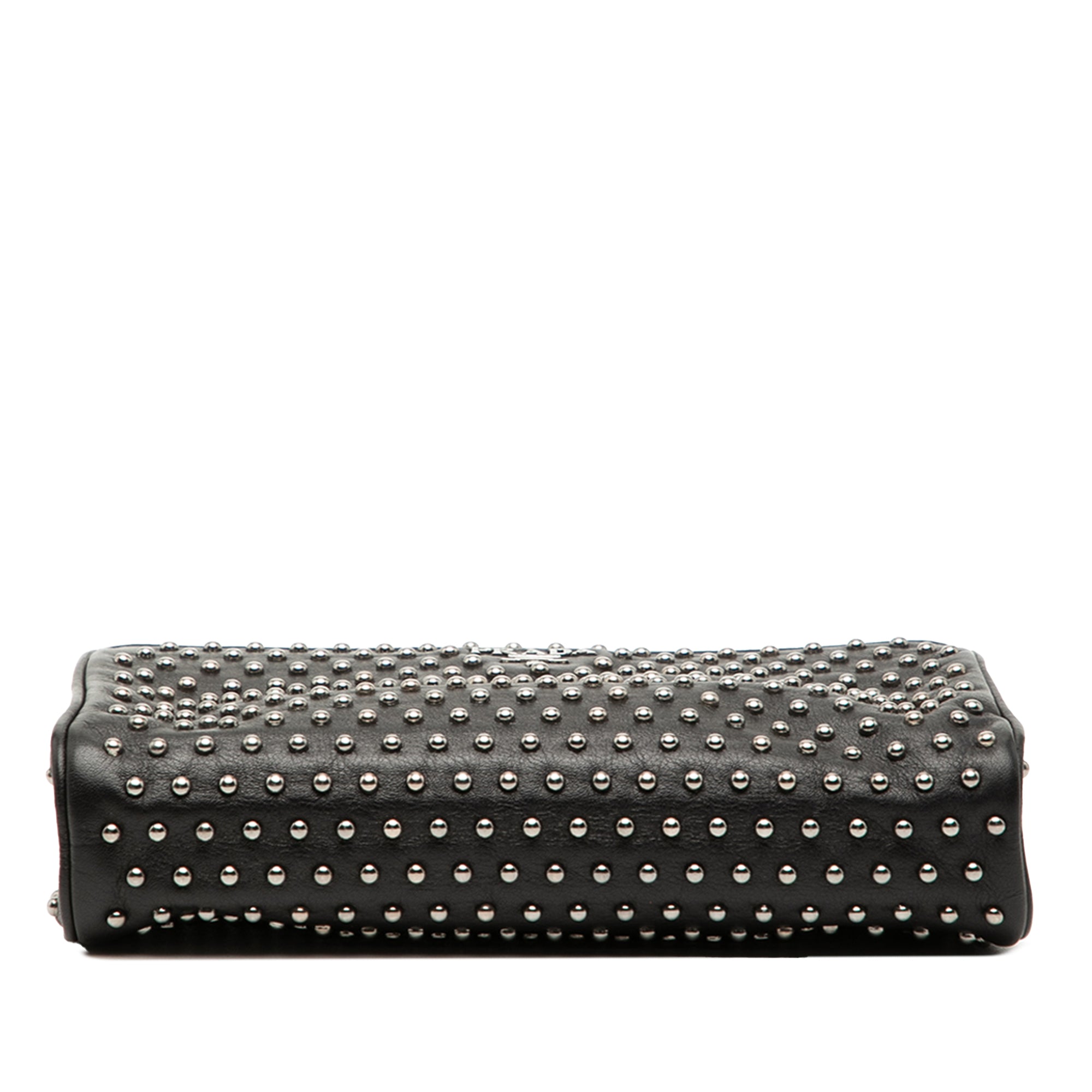 Studded Leather Clasp Clutch - Image 3