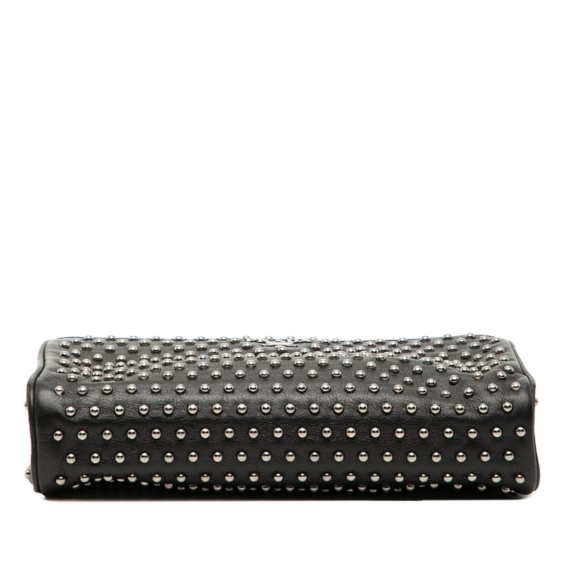 Studded Leather Clasp Clutch - Image 3
