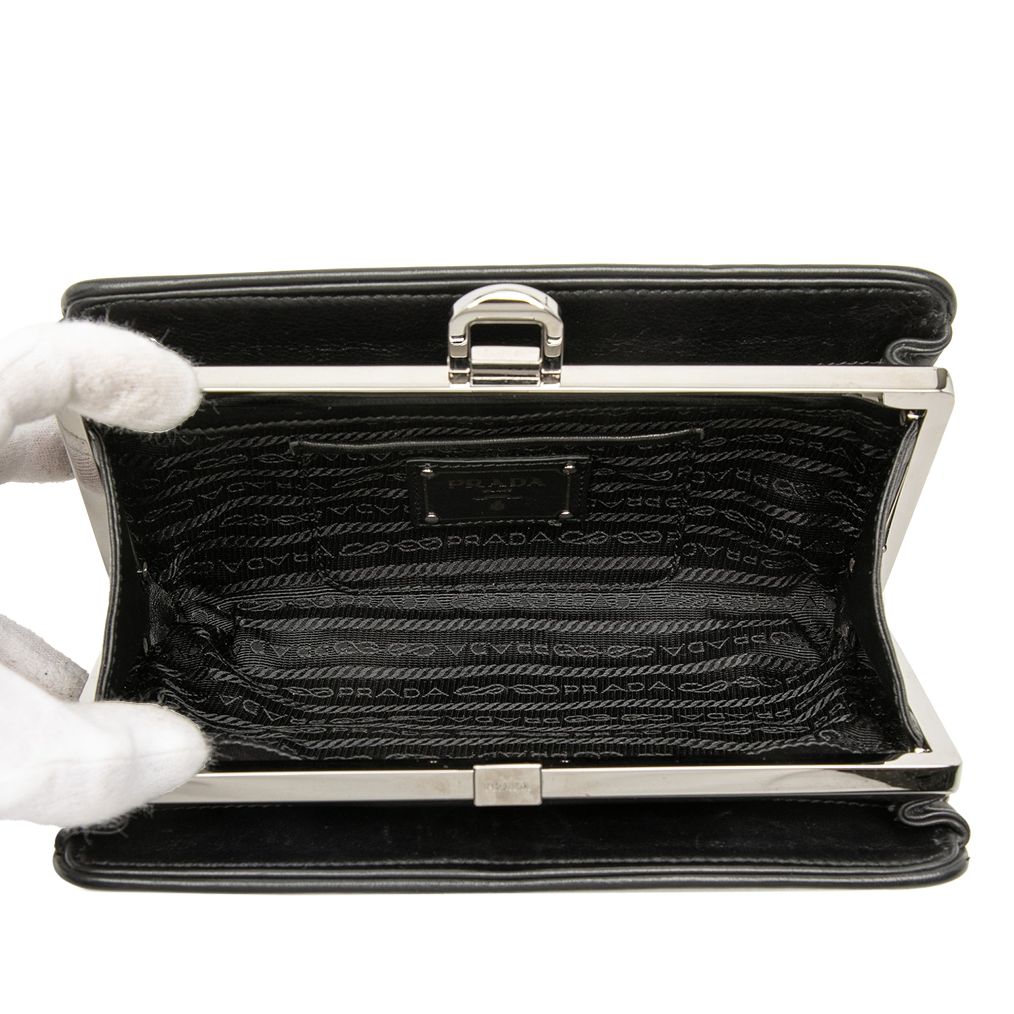 Studded Leather Clasp Clutch - Image 4