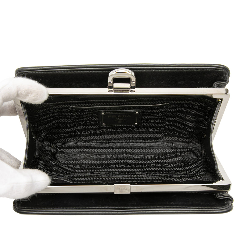 Studded Leather Clasp Clutch - Image 4