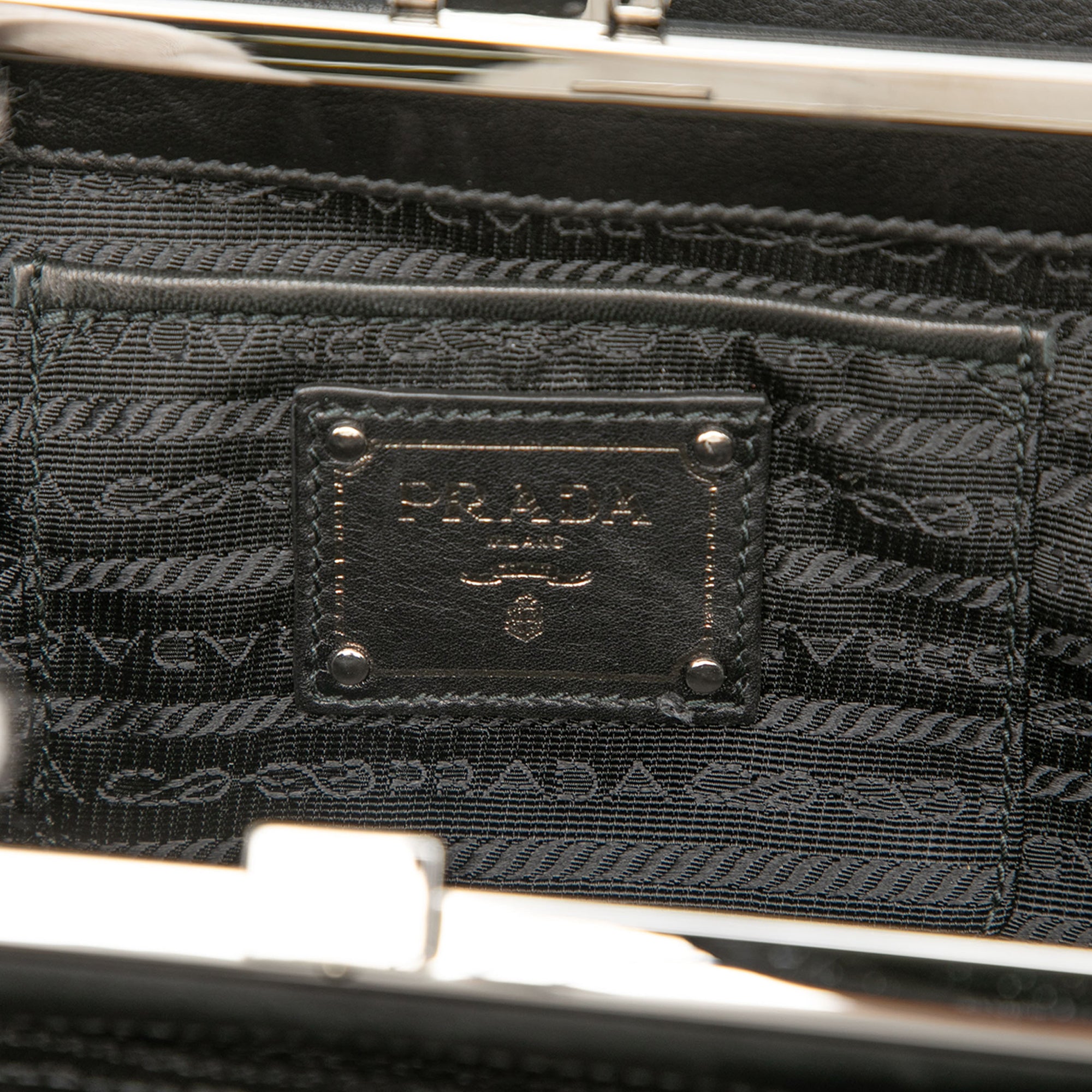 Studded Leather Clasp Clutch - Image 5