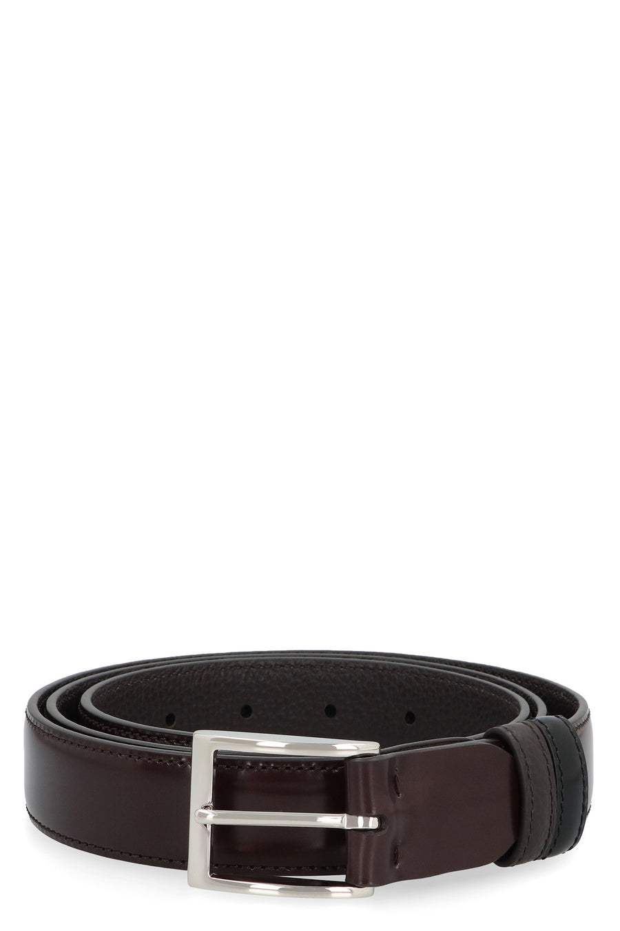 Hogan Reversible Calf Leather Belt — Brown