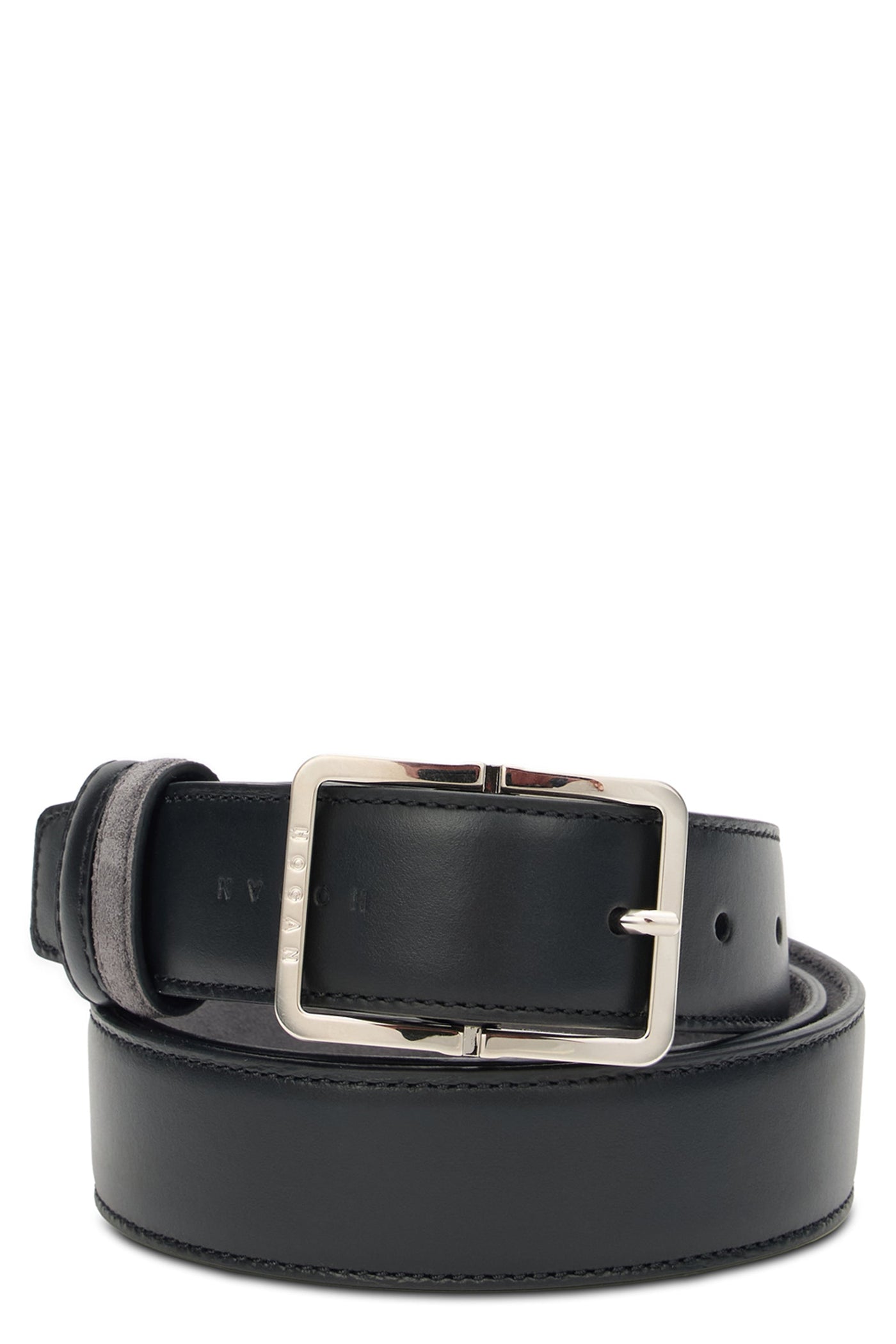 Hogan Calfskin Leather Belt — Black