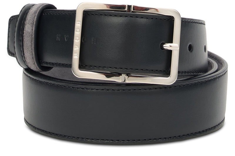 Hogan Calfskin Leather Belt — Black