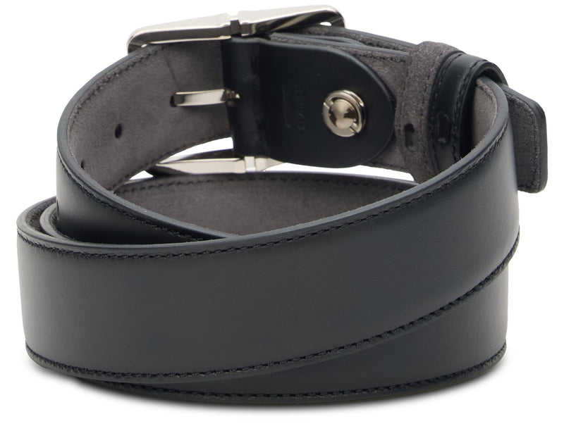 Hogan Calfskin Leather Belt — Black