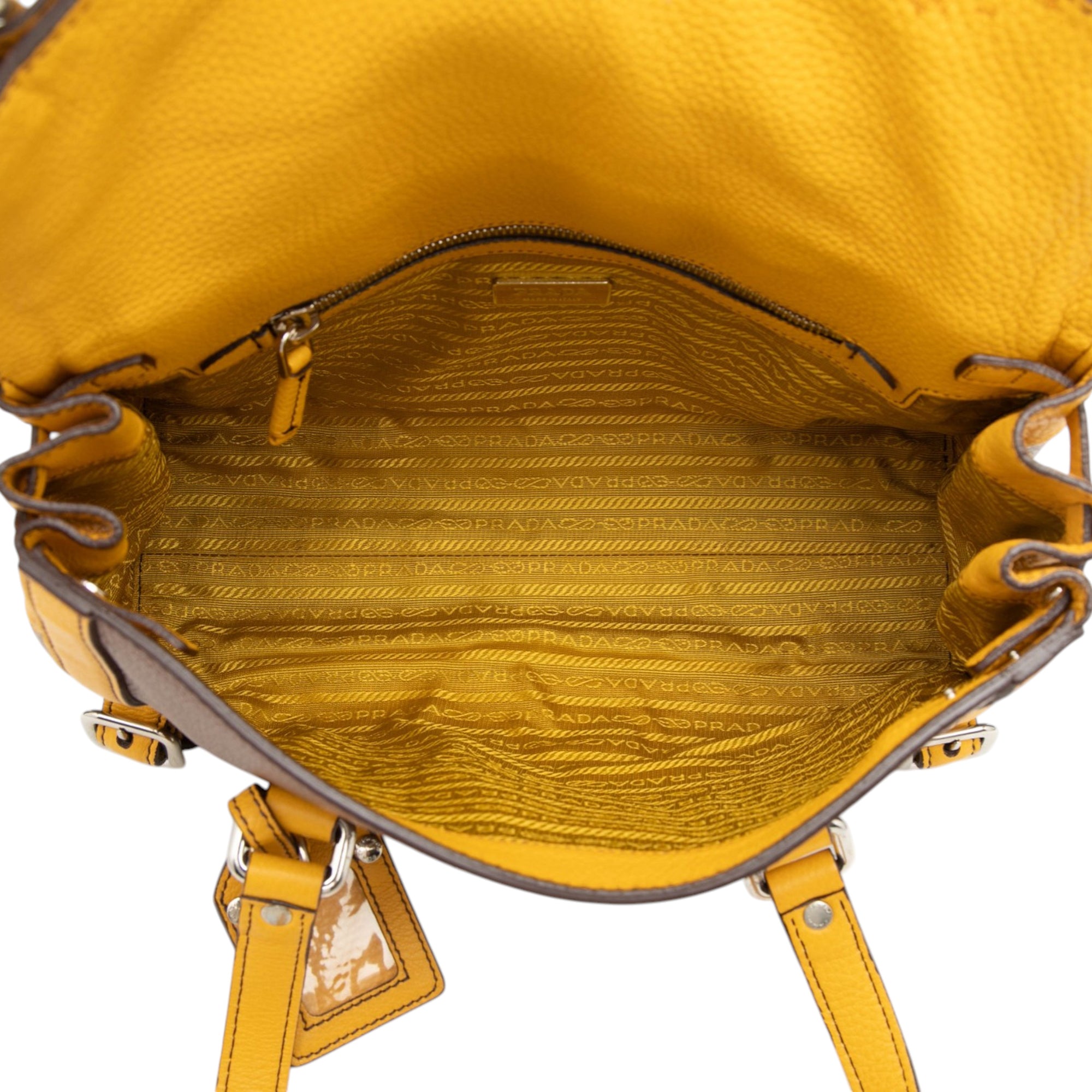 Bicolor Vitello Daino Pushlock Flap Bag - Image 4