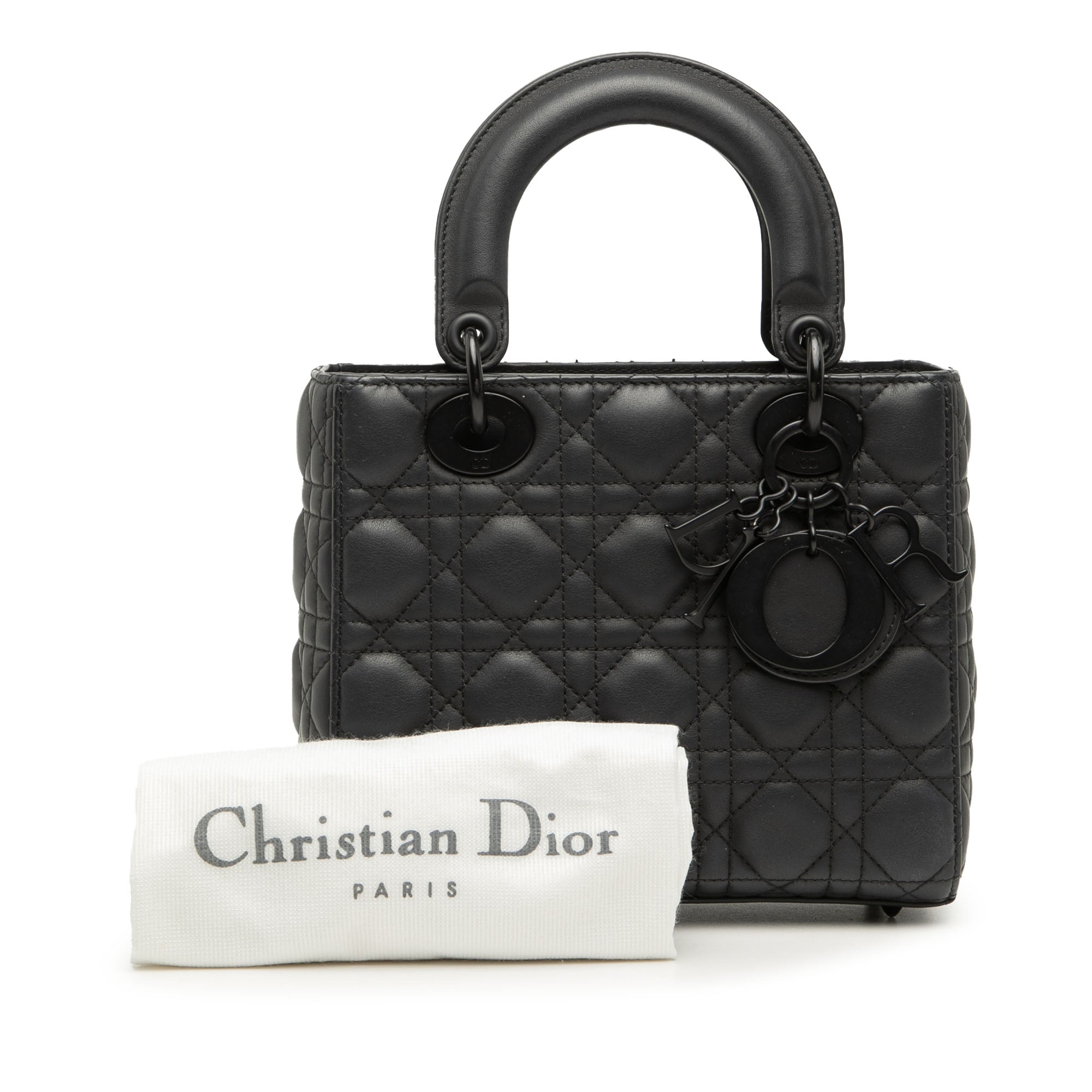 Small Ultra Matte Calfskin Cannage My ABCDior Lady Dior - Image 8