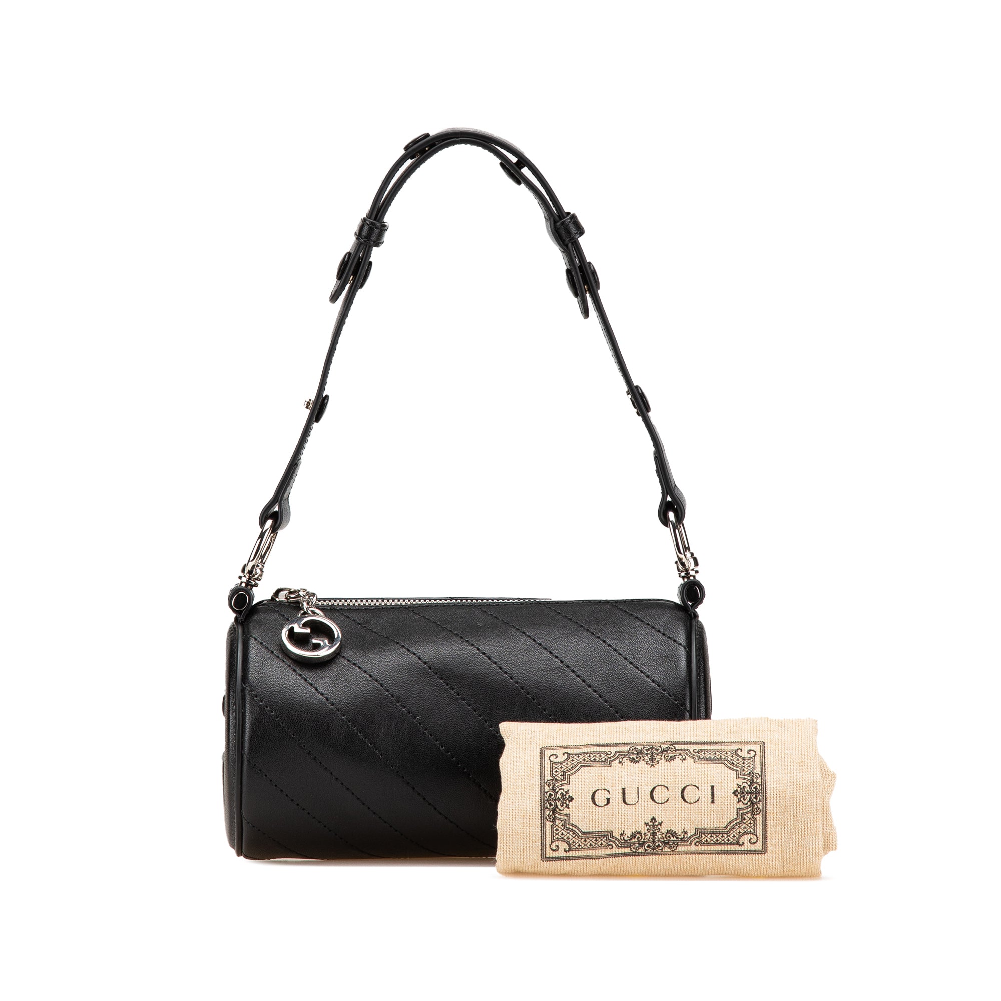 Mini Leather Blondie Barrel Shoulder Bag - Image 12