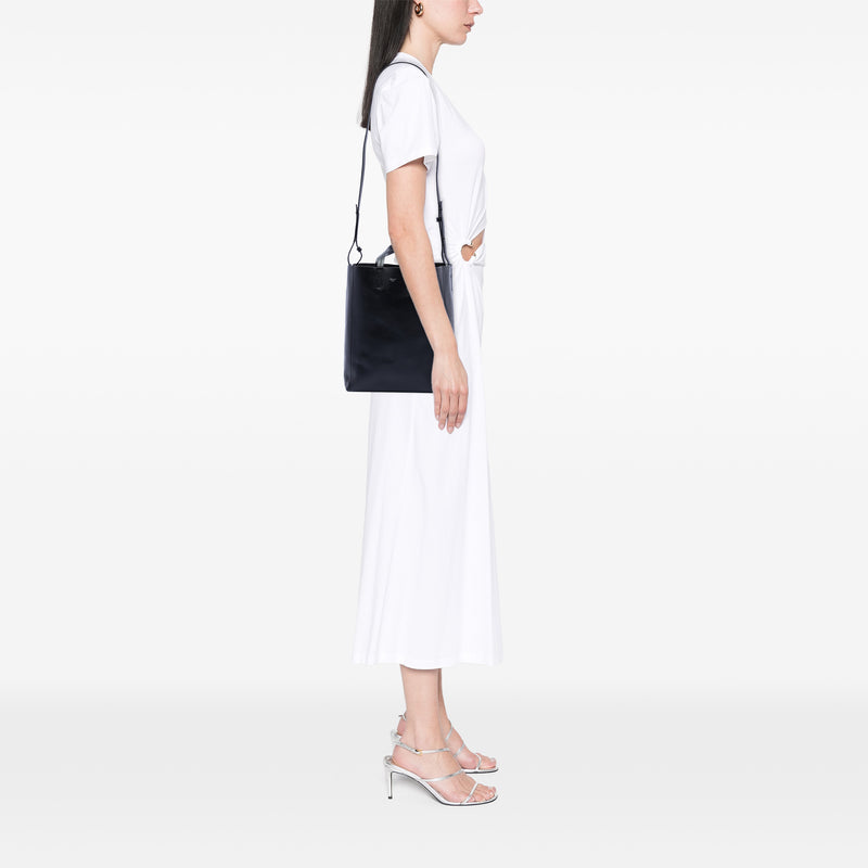 Small Grained Calfskin Vertical Cabas Satchel - Image 7