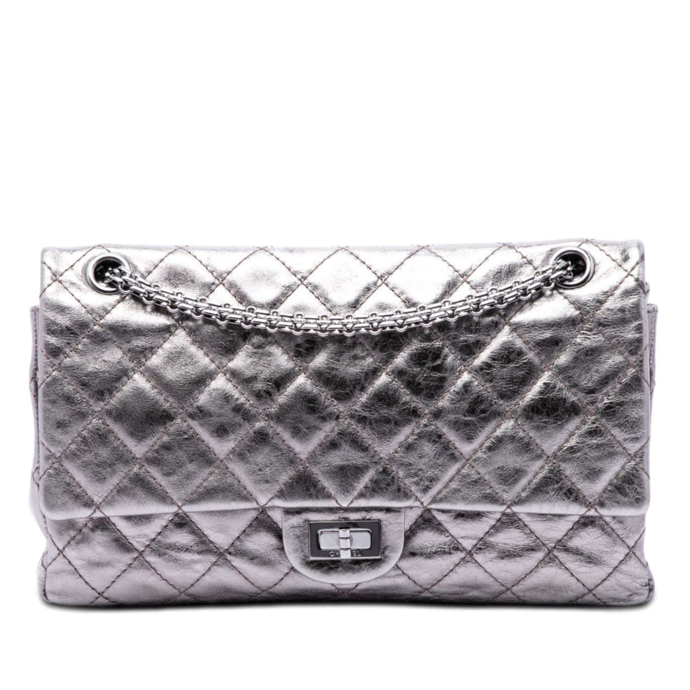 Quilted Metallic Aged Calfskin Reissue 2.55 Double Flap 226 - Image 1