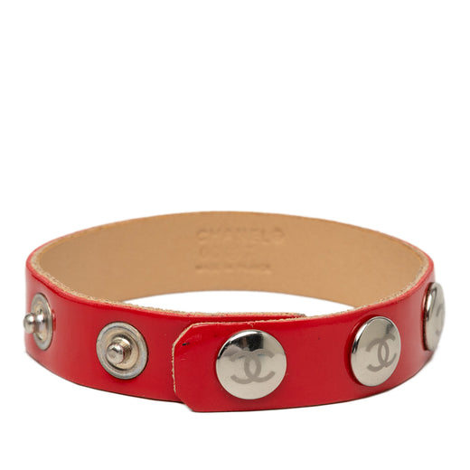 Studded CC Calfskin Logo Bracelet - Image 1