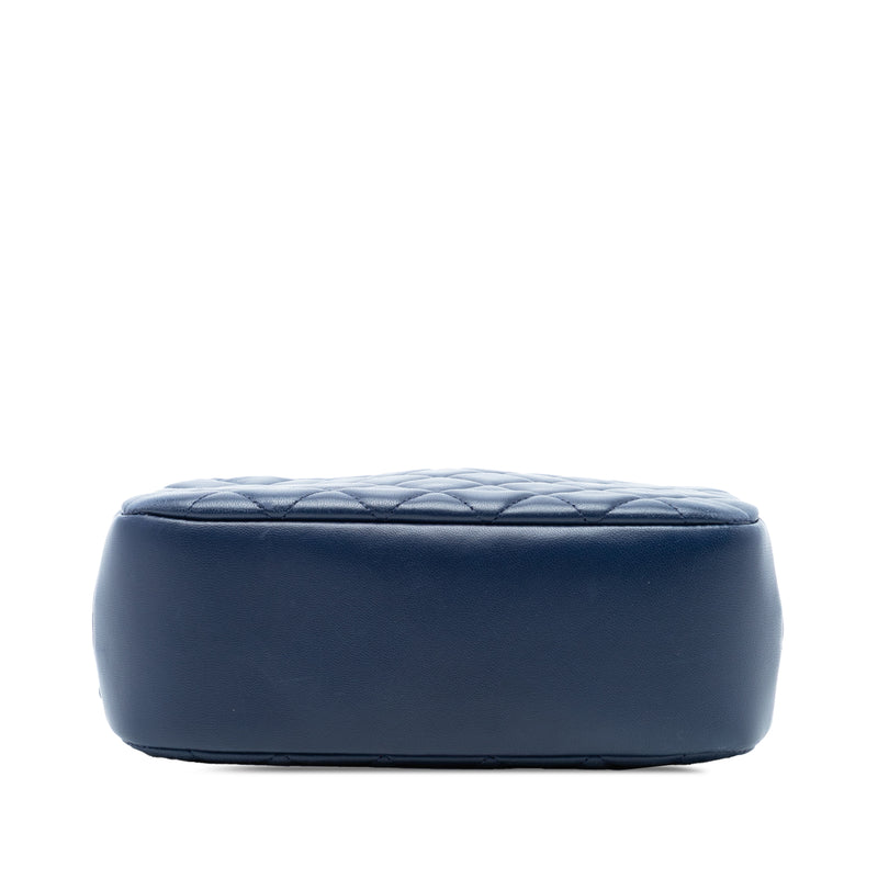 Large Quilted Lambskin Curvy Cosmetic Pouch - Image 3