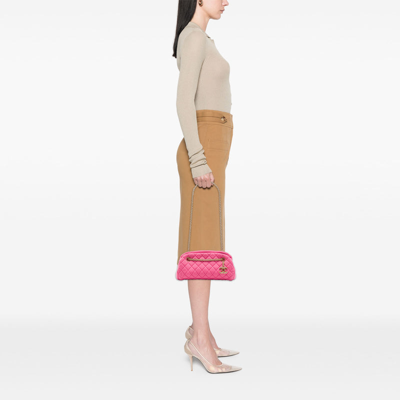 Small Quilted Jersey Just Mademoiselle Bowling Bag - Image 6