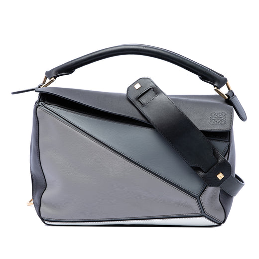 Medium Tricolor Calfskin Puzzle Satchel - Image 1
