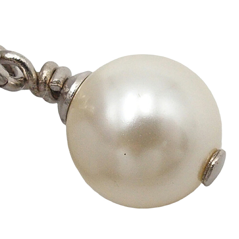 CC Brass Strass and Faux Pearl Pendant Necklace - Image 7