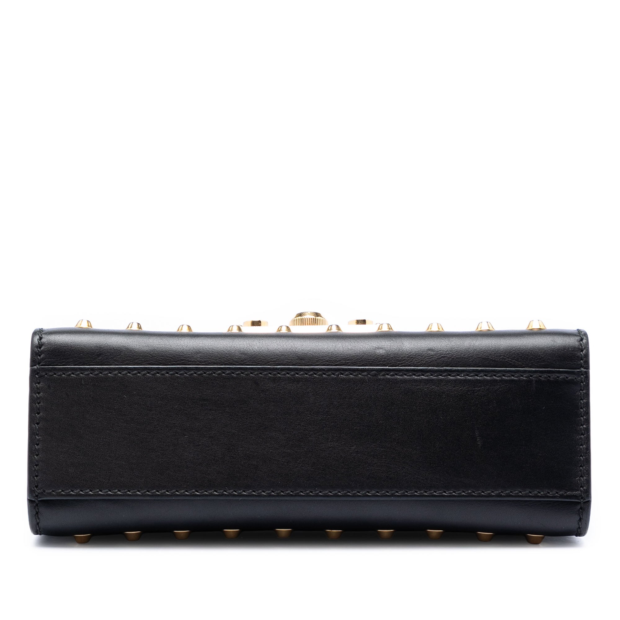 Small Pearl Studded Leather Padlock Crossbody - Image 3