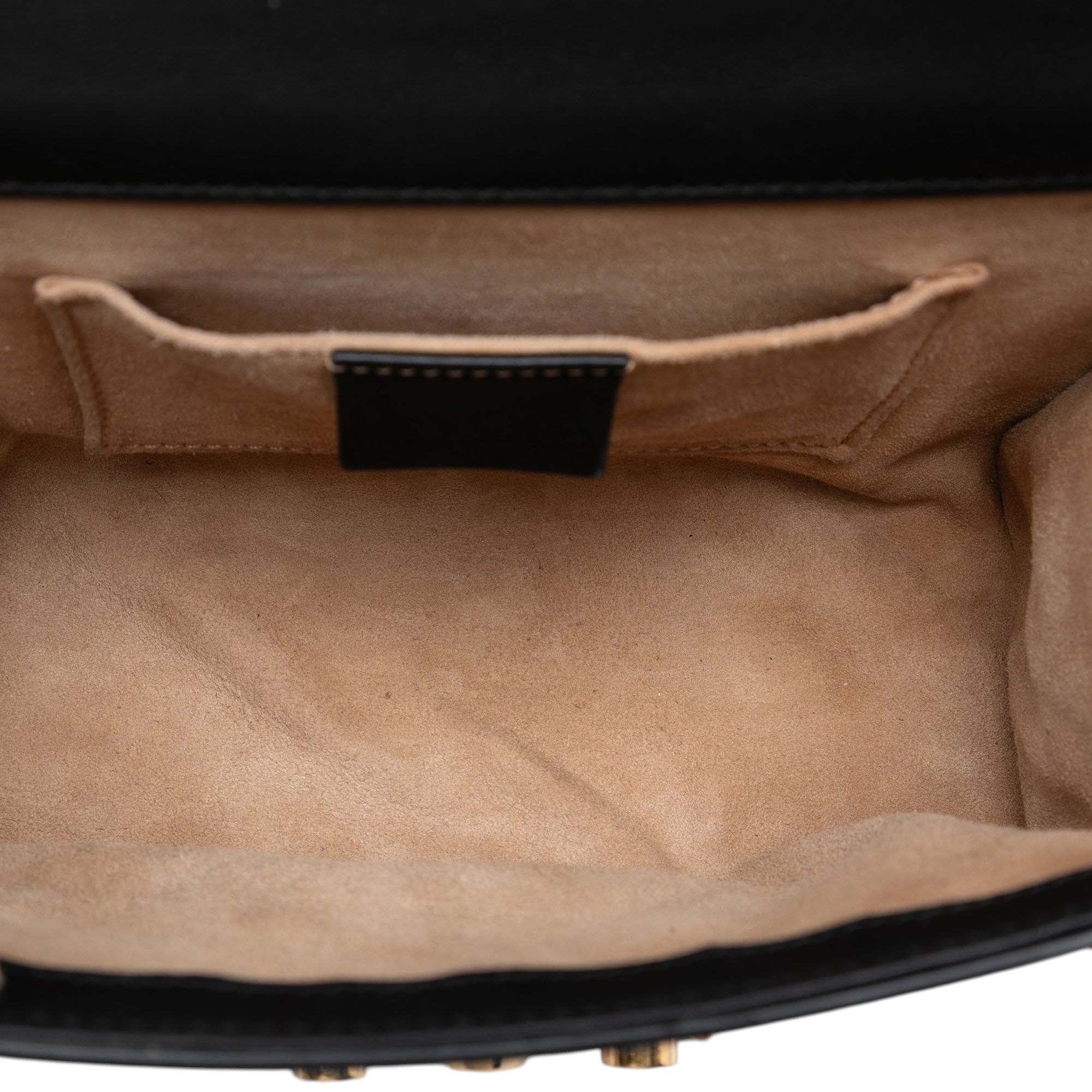 Small Pearl Studded Leather Padlock Crossbody - Image 4